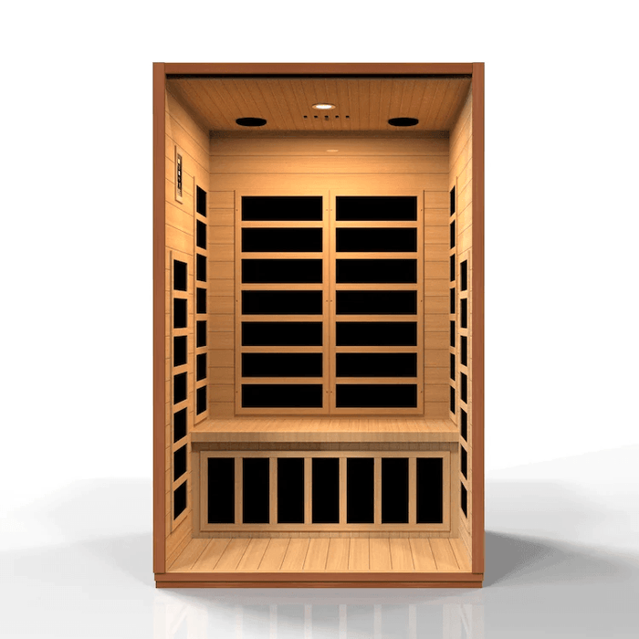 Dynamic Cordoba 2-person Low EMF FAR Indoor Infrared Sauna + Red Light Therapy | DYN-6203-01