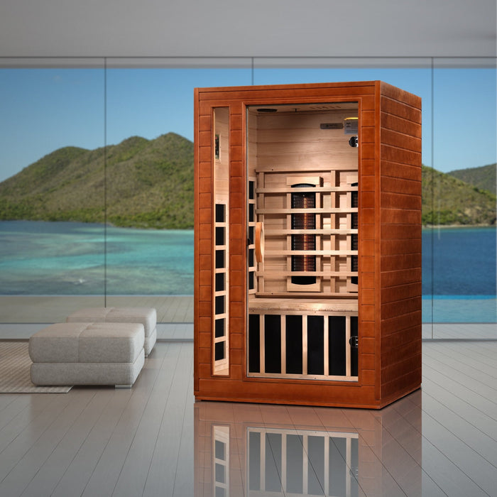 Dynamic Cordoba 2-Person Near Zero EMF Full Spectrum Indoor Infrared Sauna + Red Light Therapy | DYN-6203-02 FS