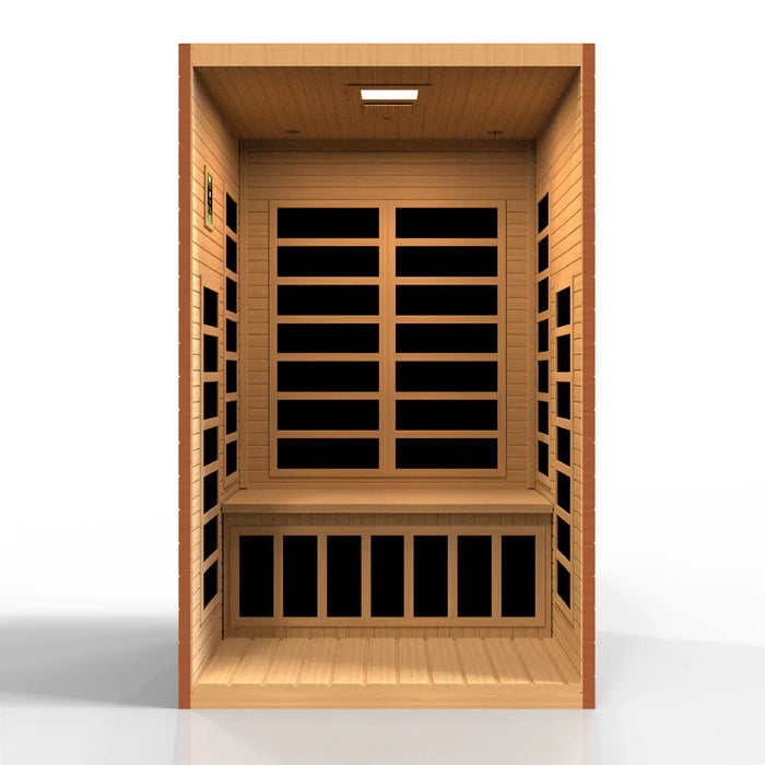 Dynamic Santiago Elite 2-person Ultra Low EMF FAR Indoor Infrared Sauna + Red Light Therapy | DYN-6209-02 Elite