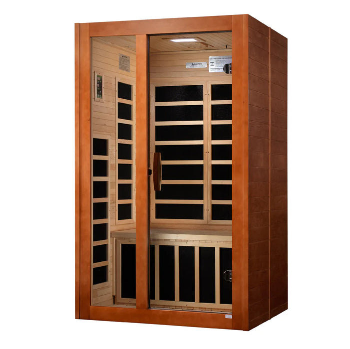 Dynamic Santiago Elite 2-person Ultra Low EMF FAR Indoor Infrared Sauna + Red Light Therapy | DYN-6209-02 Elite