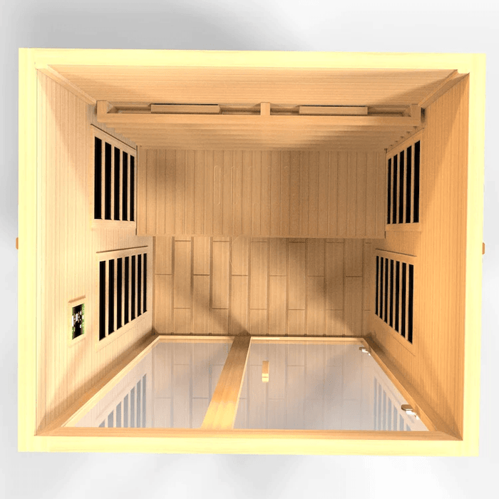 Dynamic Santiago 2-Person Full Spectrum Near Zero EMF Indoor Infrared Sauna + Red Light Therapy | DYN-6209-03 FS