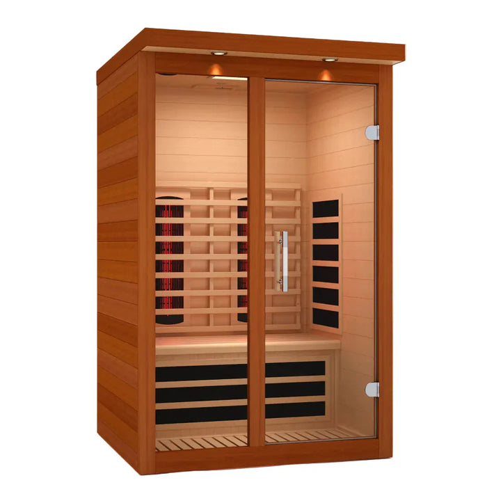 Dynamic Llumeneres 2-Person Near Zero EMF Full Spectrum Indoor Infrared Sauna + Red Light Therapy | DYN-6215-03 FS