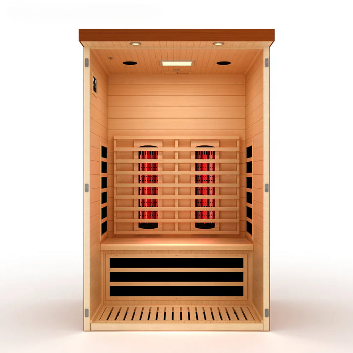 Dynamic Llumeneres 2-Person Near Zero EMF Full Spectrum Indoor Infrared Sauna + Red Light Therapy | DYN-6215-03 FS