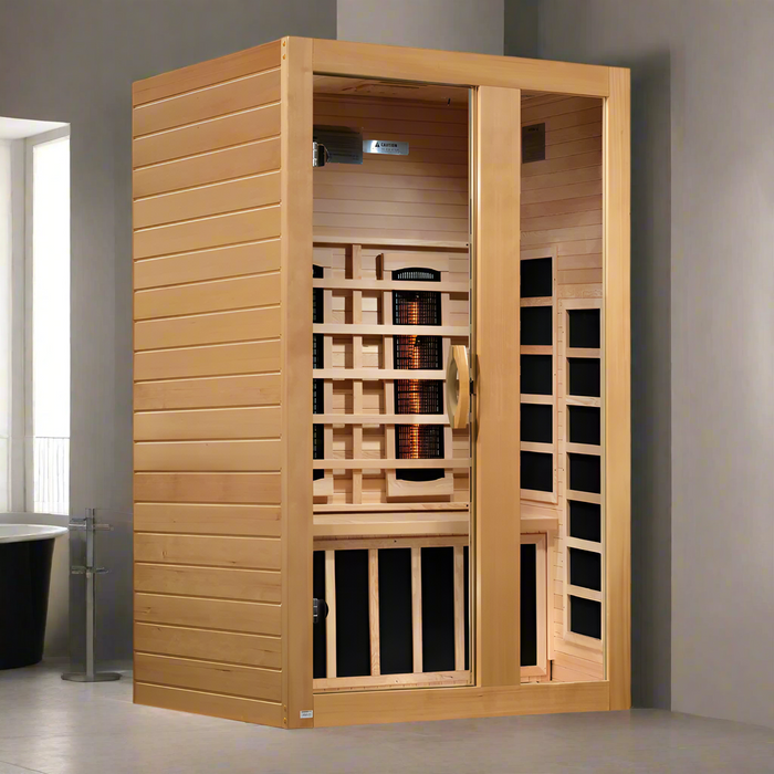 Dynamic Serena 2-person Full Spectrum Near Zero EMF Indoor Infrared Sauna + Red Light Therapy | DYN-6229-03 FS