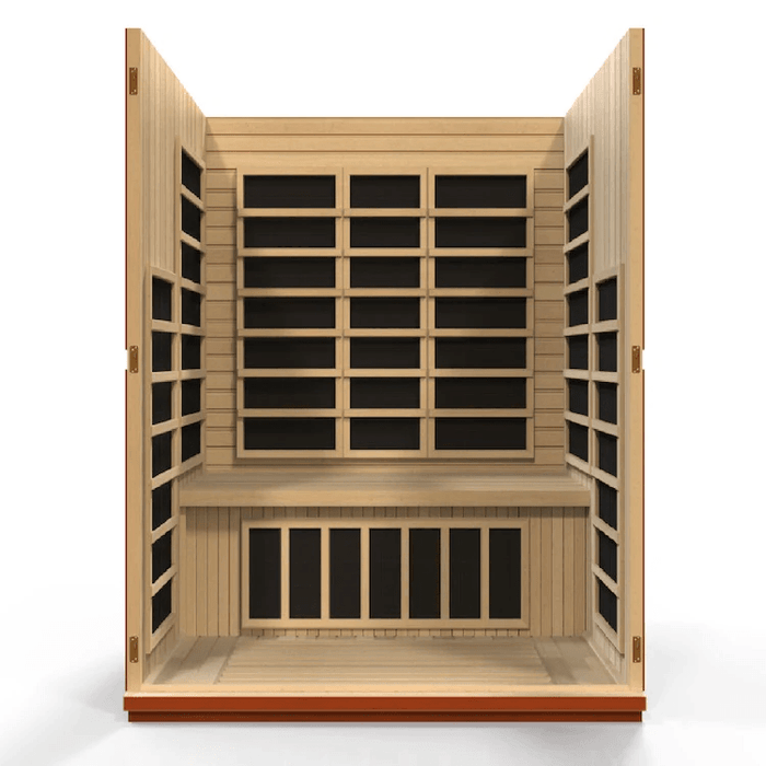 Dynamic Bellagio 3-person Low EMF FAR Indoor Infrared Sauna + Red Light Therapy | DYN-6306-02