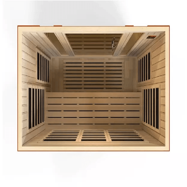 Dynamic Bellagio 3-person Low EMF FAR Indoor Infrared Sauna + Red Light Therapy | DYN-6306-02