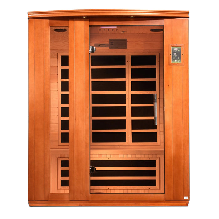 Dynamic Lugano 3-person Low EMF FAR Indoor Infrared Sauna + Red Light Therapy | DYN-6336-02