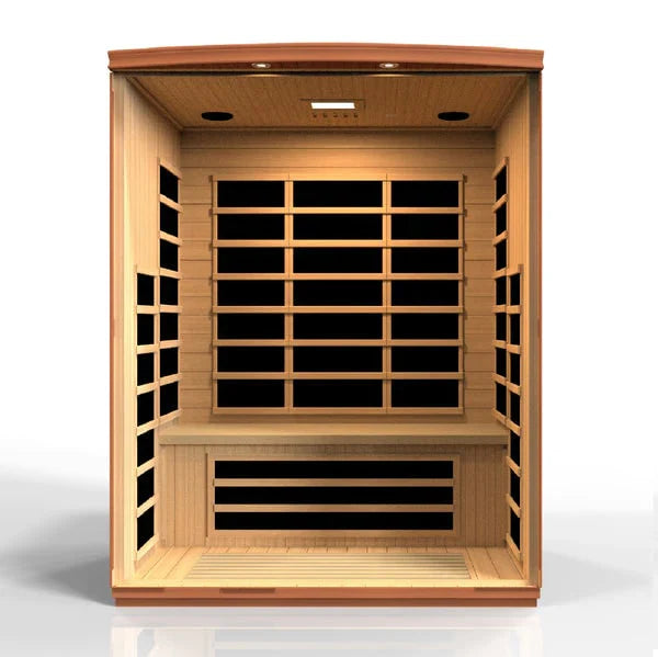 Dynamic Lugano 3-person Ultra Low EMF FAR Indoor Infrared Sauna + Red Light Therapy | DYN-6336-02 Elite