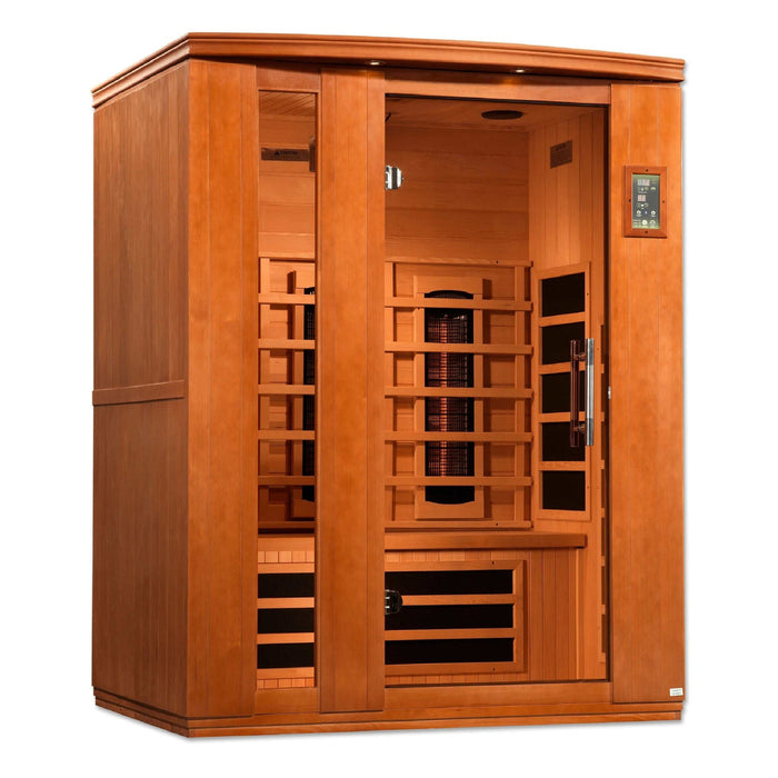 Dynamic Lugano 3-Person Near Zero EMF Full Spectrum Indoor Infrared Sauna + Red Light Therapy | DYN-6336-03 FS