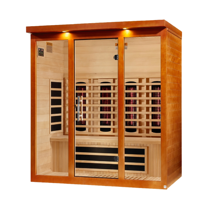 Dynamic Vila Grande 4-Person Near Zero EMF Full Spectrum Indoor Infrared Sauna + Red Light Therapy | DYN-6415-03 FS