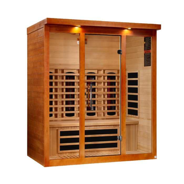 Dynamic Vila Grande 4-Person Near Zero EMF Full Spectrum Indoor Infrared Sauna + Red Light Therapy | DYN-6415-03 FS
