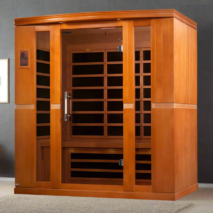 Dynamic Bergamo 4-person Low EMF FAR Indoor Infrared Sauna + Red Light Therapy | DYN-6440-01