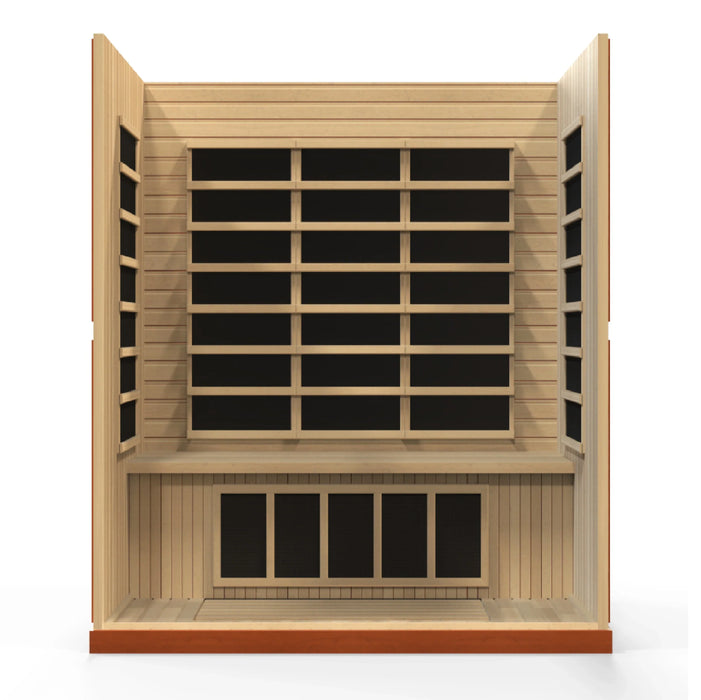 Dynamic Bergamo 4-person Low EMF FAR Indoor Infrared Sauna + Red Light Therapy | DYN-6440-01