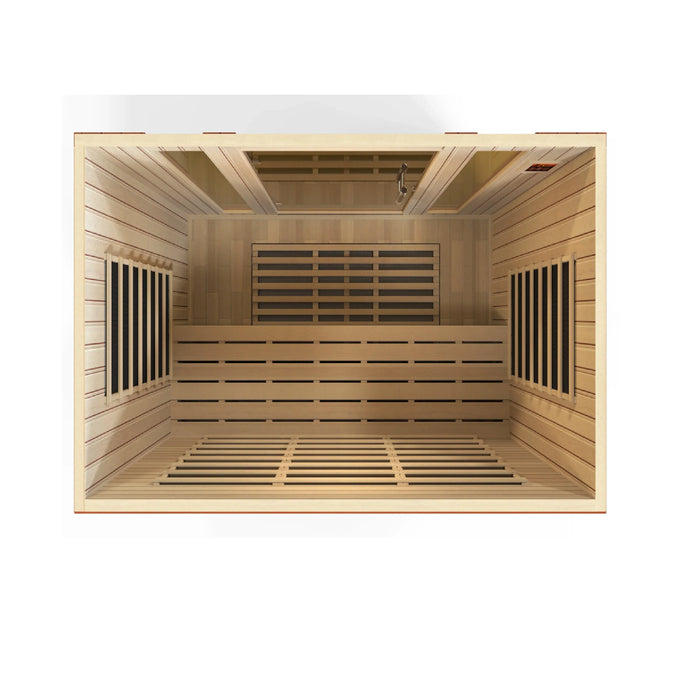 Dynamic Bergamo 4-person Low EMF FAR Indoor Infrared Sauna + Red Light Therapy | DYN-6440-01