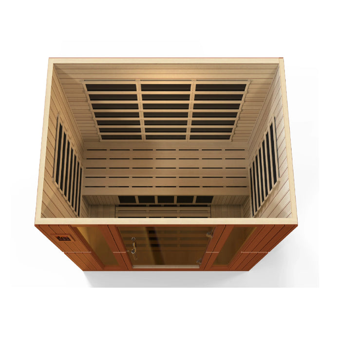 Dynamic Bergamo 4-person Low EMF FAR Indoor Infrared Sauna + Red Light Therapy | DYN-6440-01