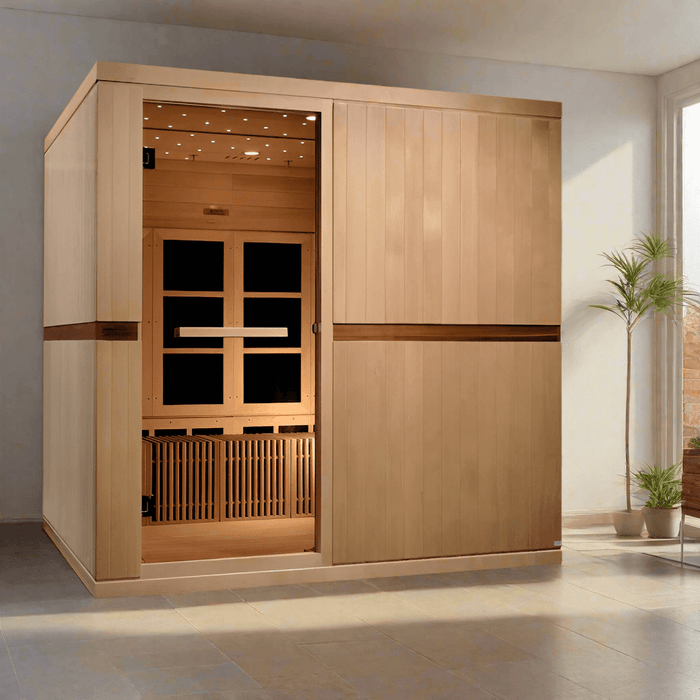Golden Designs Catalonia 8-person Full Spectrum Near Zero EMF Infrared Sauna | GDI-6880-02