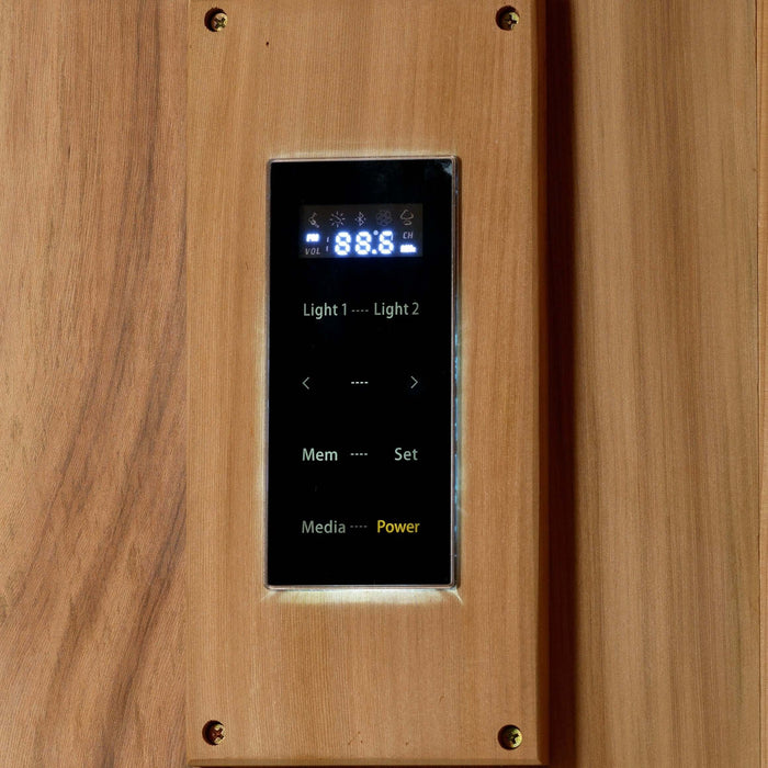 Golden Designs Kuusamo 6-Person Indoor Traditional Sauna Kit + Red Light Therapy | GDI-7206-01