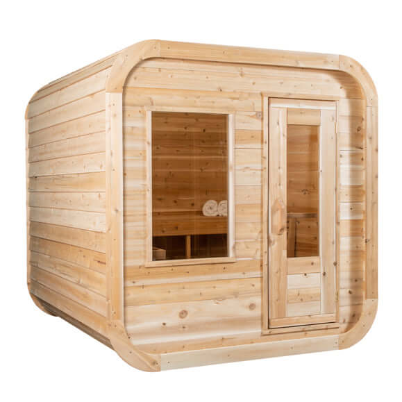 Dundalk Leisurecraft Canadian Timber 2-4 Person Luna Outdoor Traditional Cube Sauna | CTC22LU