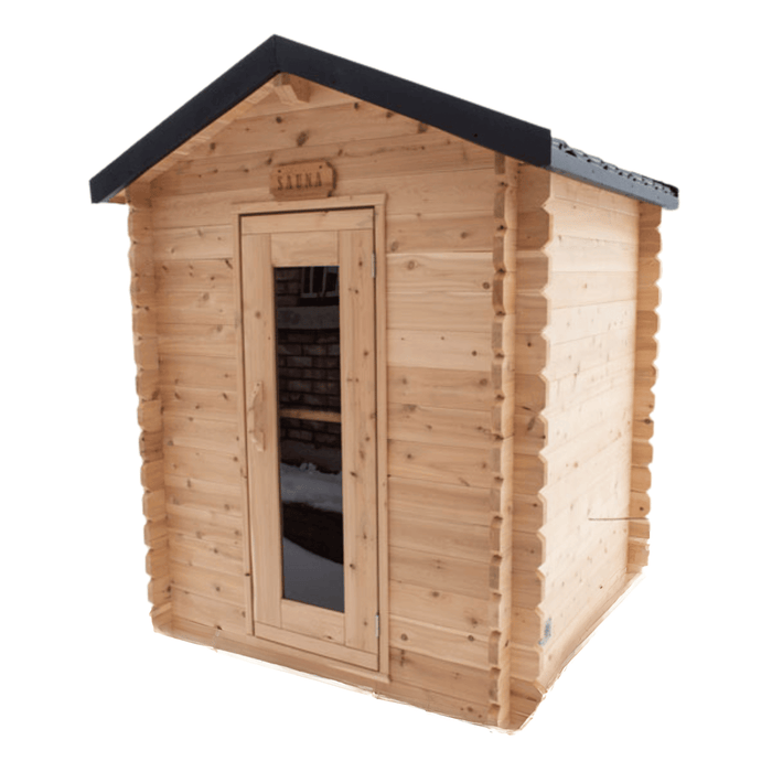 Dundalk Leisurecraft Canadian Timber 2-3 Person Granby Outdoor Traditional Cabin Sauna | CTC66W