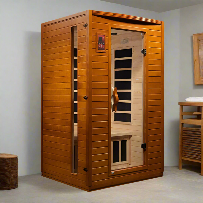 Dynamic Versailles 2-person Low EMF FAR Indoor Infrared Sauna + Red Light Therapy | DYN-6202-03