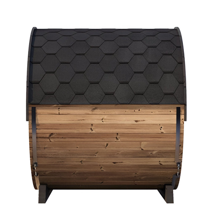 SaunaLife 4 Person 6' Long Outdoor Traditional Barrel Sauna | Ergo Model EE8G