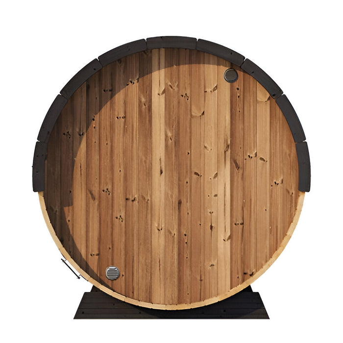 SaunaLife 4 Person 6' Long Outdoor Traditional Barrel Sauna | Ergo Model EE8G