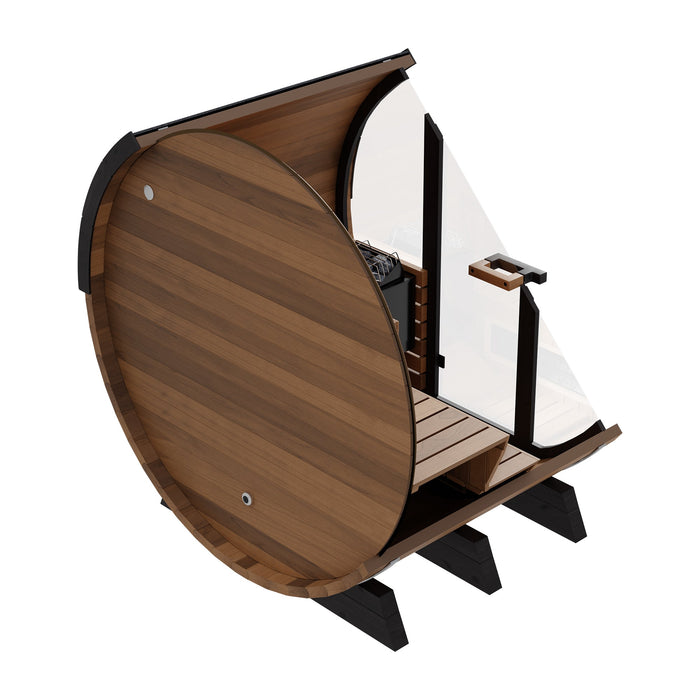 Finnmark 4-Person Hybrid Outdoor Infrared & Traditional Cedar Barrel Sauna | FD-6