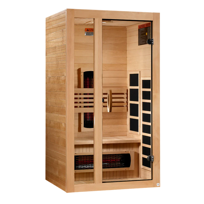 Dynamic Gracia 1-2-person Full Spectrum Near Zero EMF Indoor Infrared Sauna + Red Light Therapy | DYN-6119-03 FS