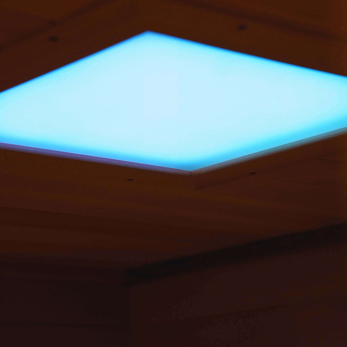 Golden Designs Kuusamo 6-Person Indoor Traditional Sauna Kit + Red Light Therapy | GDI-7206-01