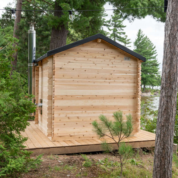 Dundalk Leisurecraft Canadian Timber 6 Person Georgian Outdoor Traditional Cabin Sauna | CTC88W