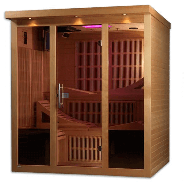 Golden Designs Monaco 6-person Near Full Spectrum Indoor Infrared Sauna + Red Light Therapy | GDI-6996-01