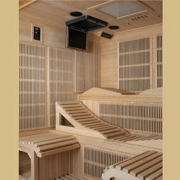 Golden Designs Monaco 6-person Near Full Spectrum Indoor Infrared Sauna + Red Light Therapy | GDI-6996-01