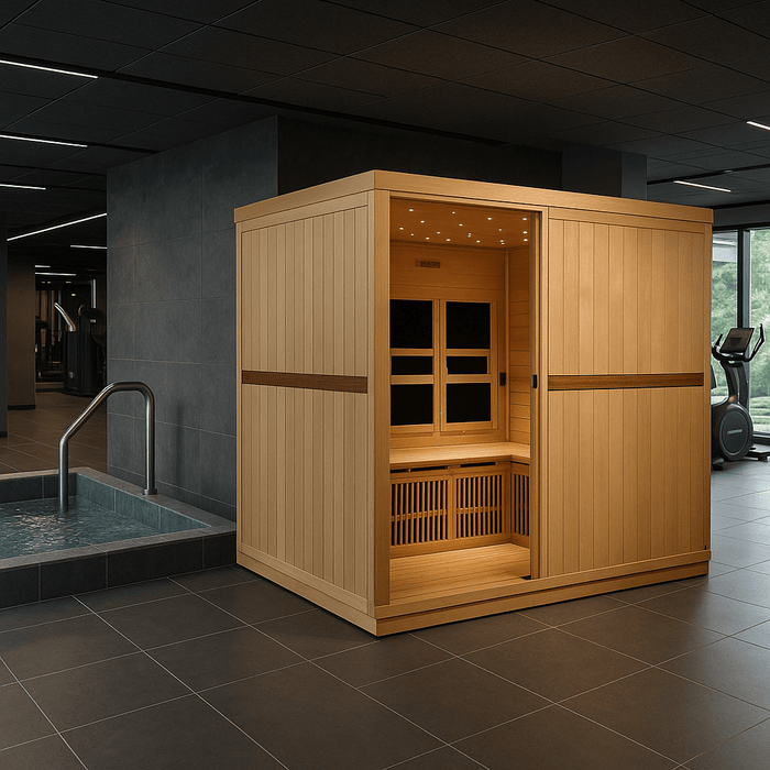 Golden Designs Catalonia 8-person Full Spectrum Near Zero EMF Infrared Sauna | GDI-6880-02