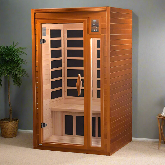Dynamic Barcelona Elite 1-2-person Ultra Low EMF FAR Indoor Infrared Sauna + Red Light Therapy | DYN-6106-01-Elite