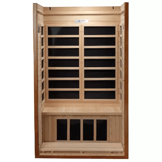 Dynamic Barcelona Elite 1-2-person Ultra Low EMF FAR Indoor Infrared Sauna + Red Light Therapy | DYN-6106-01-Elite