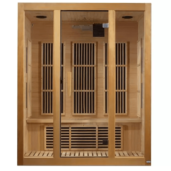 Maxxus Bellevue 3-Person Near Zero EMF FAR Indoor Infrared Sauna + Red Light Therapy | MX-J306-01-ZF