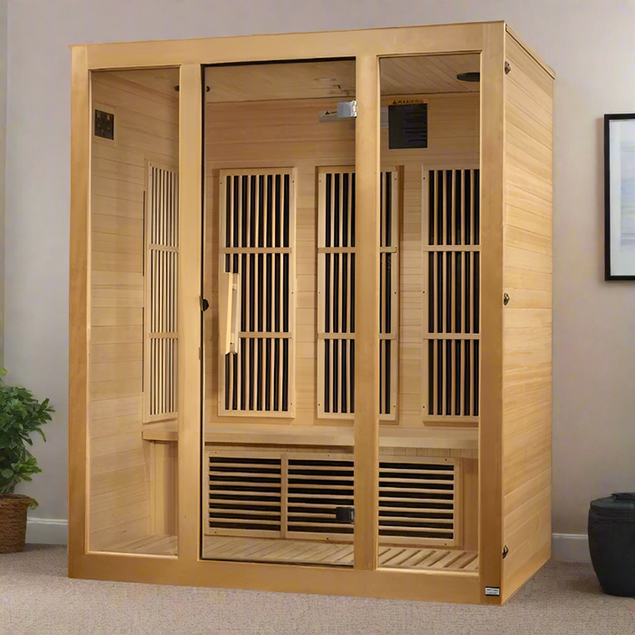 Maxxus Bellevue 3-Person Near Zero EMF FAR Indoor Infrared Sauna + Red Light Therapy | MX-J306-01-ZF