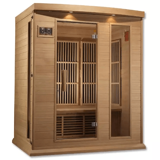 Maxxus 3-Person Low EMF FAR Indoor Infrared Sauna + Red Light Therapy | MX-K306-01