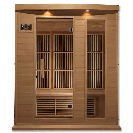 Maxxus 3-Person Low EMF FAR Indoor Infrared Sauna + Red Light Therapy | MX-K306-01