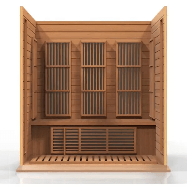 Maxxus 3-Person Low EMF FAR Indoor Infrared Sauna + Red Light Therapy | MX-K306-01-CED