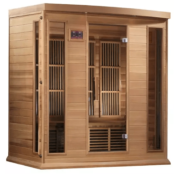 Maxxus 4-Person Low EMF FAR Indoor Infrared Sauna + Red Light Therapy | MX-K406-01-CED