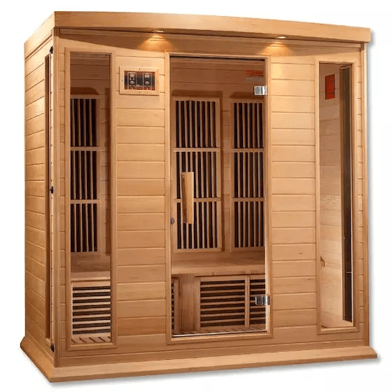 Maxxus 4-Person Low EMF FAR Indoor Infrared Sauna + Red Light Therapy | MX-K406-01
