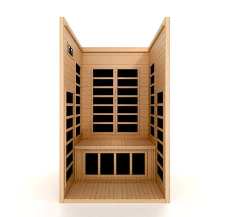 Dynamic Gracia 1-2-person Low EMF FAR Indoor Infrared Sauna + Red Light Therapy | DYN-6119-01
