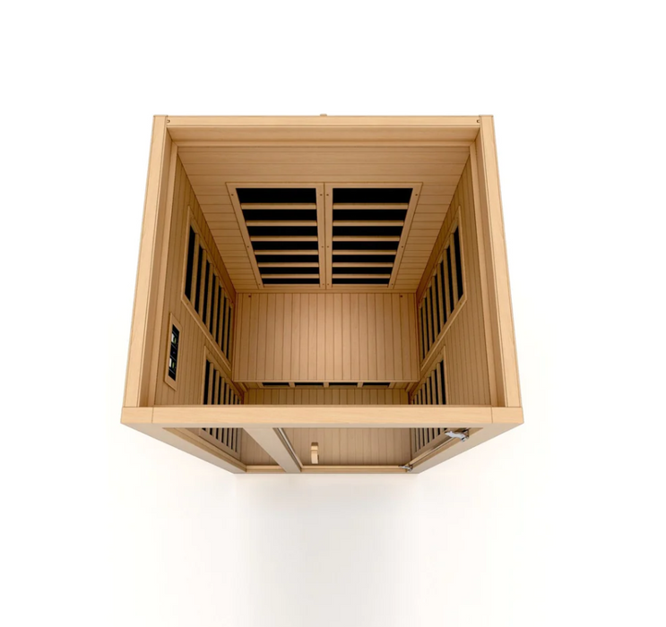 Dynamic Gracia 1-2-person Low EMF FAR Indoor Infrared Sauna + Red Light Therapy | DYN-6119-01