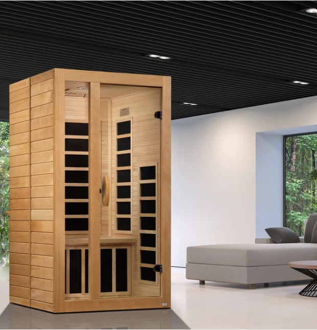 Dynamic Gracia 1-2-person Low EMF FAR Indoor Infrared Sauna + Red Light Therapy | DYN-6119-01