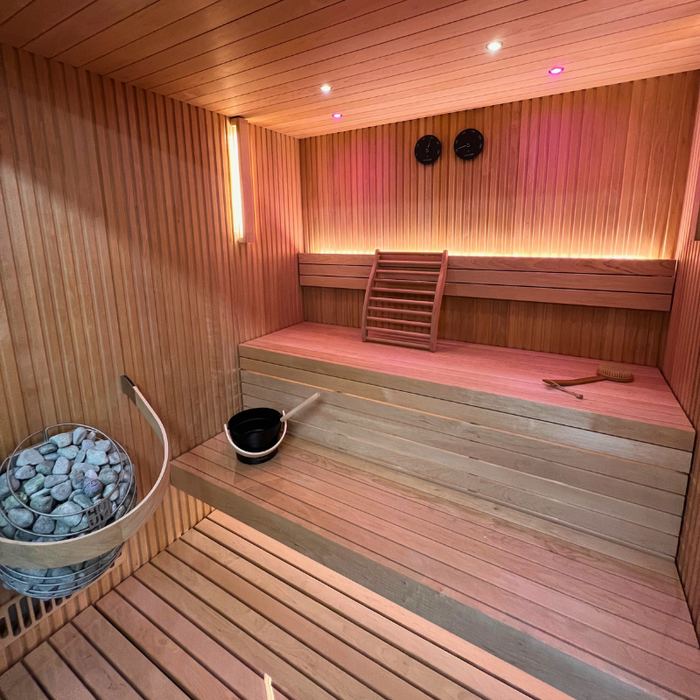 Auroom Libera Glass 3-4 Person Indoor Traditional Sauna