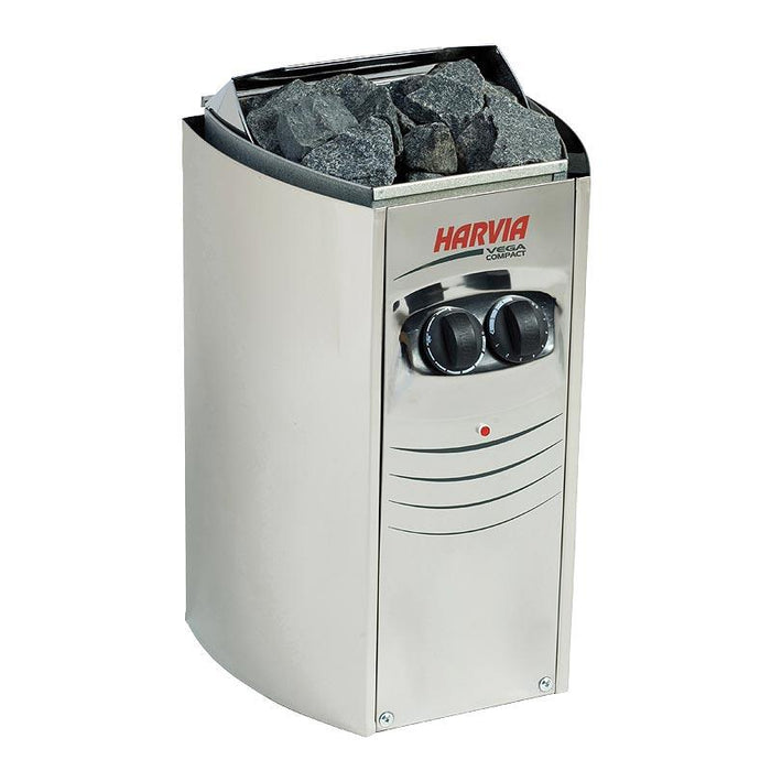 Harvia Vega Compact 120V/240V Electric Sauna Heater w/ Built-In Knob Controls - 1.9/3.5kW