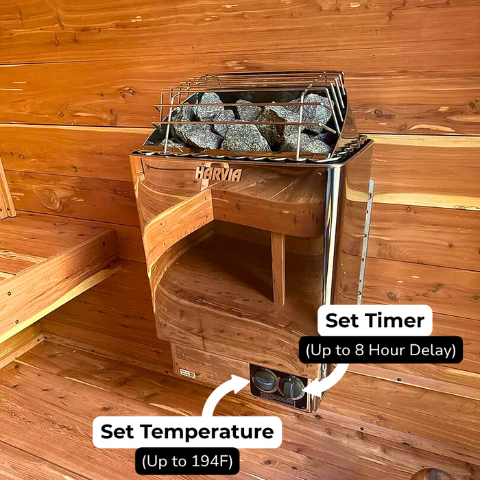 Harvia KIP 240V Electric Sauna Heater w/ Built-In Knob Controls 4.5/6/8kW