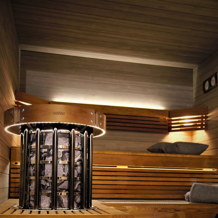 Harvia Safety Railing w/ LED-Lighting for Cilindro 6/8/9kW Sauna Heaters | HPC3UL