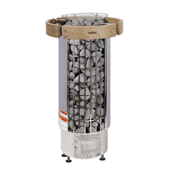 Harvia Cilindro Half Series 240V Electric Sauna Heater w/ Built-In Knob Controls 6/8/9kW